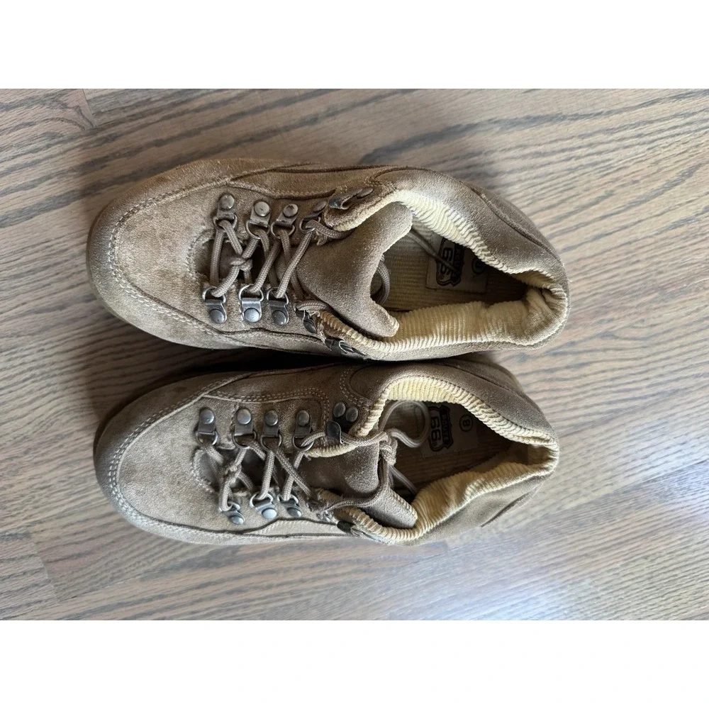 VTG Route66 Y2K Creepers Grunge Jammers Platform Chunky Lug‎ Sole Tan Suede Sz 8